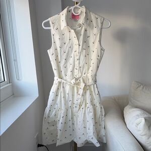 Kate Spade Cream Sleeveless Dress with Bee Accents